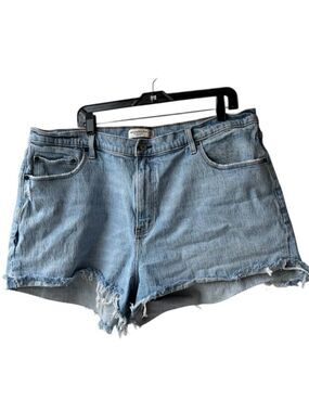 35 Waist Size 20 Abercrombie & Fitch The Mom Short High Rise Cut Off Raw Edge